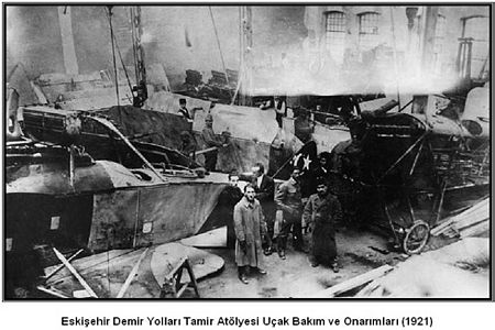 Eskişehir Demir Yolları Tamir Atölyesi Uçak Bakım ve Onarımları (1921)l
