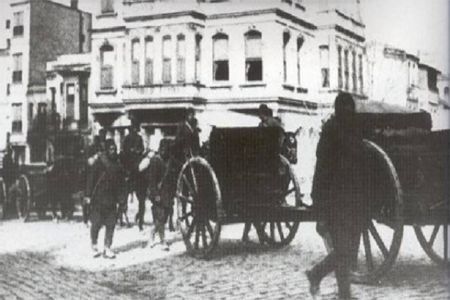 Osmanlı Topçuları Çatalca Yönünde İlerlerken-1913